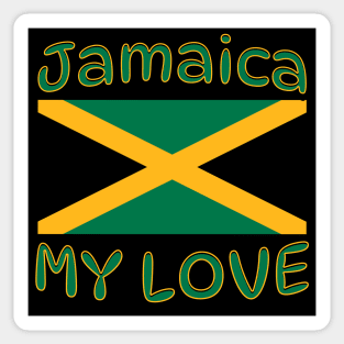 Caribbean Island Flag Jamaica my Love Sticker